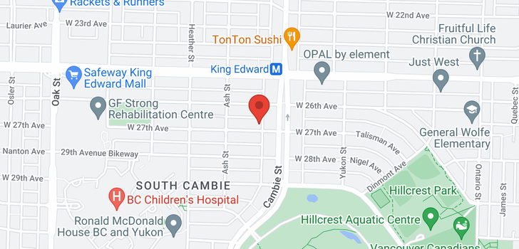 map of 531 W 27TH AVENUE